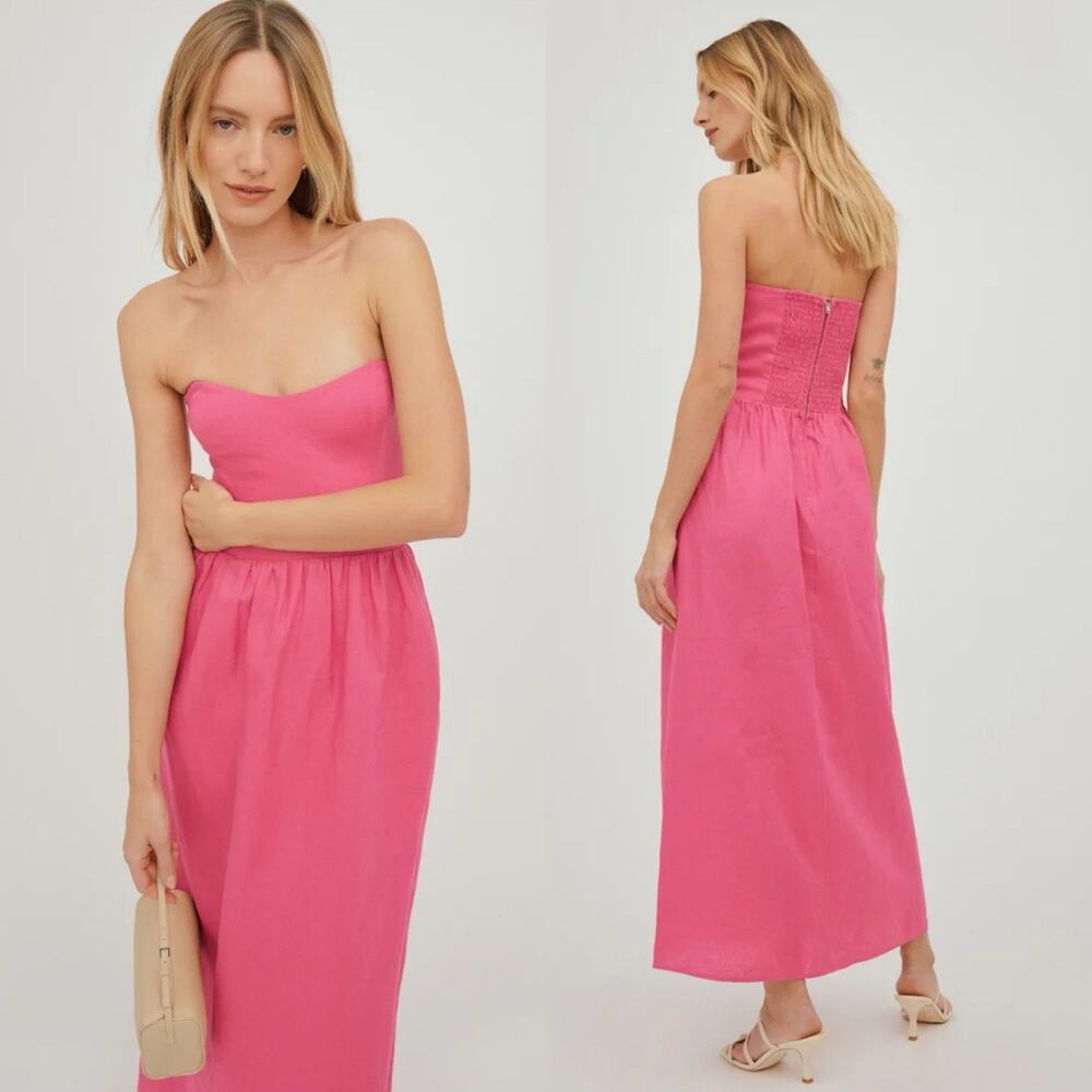 Reformation Fettuccine Dress snapdragon Sz 4